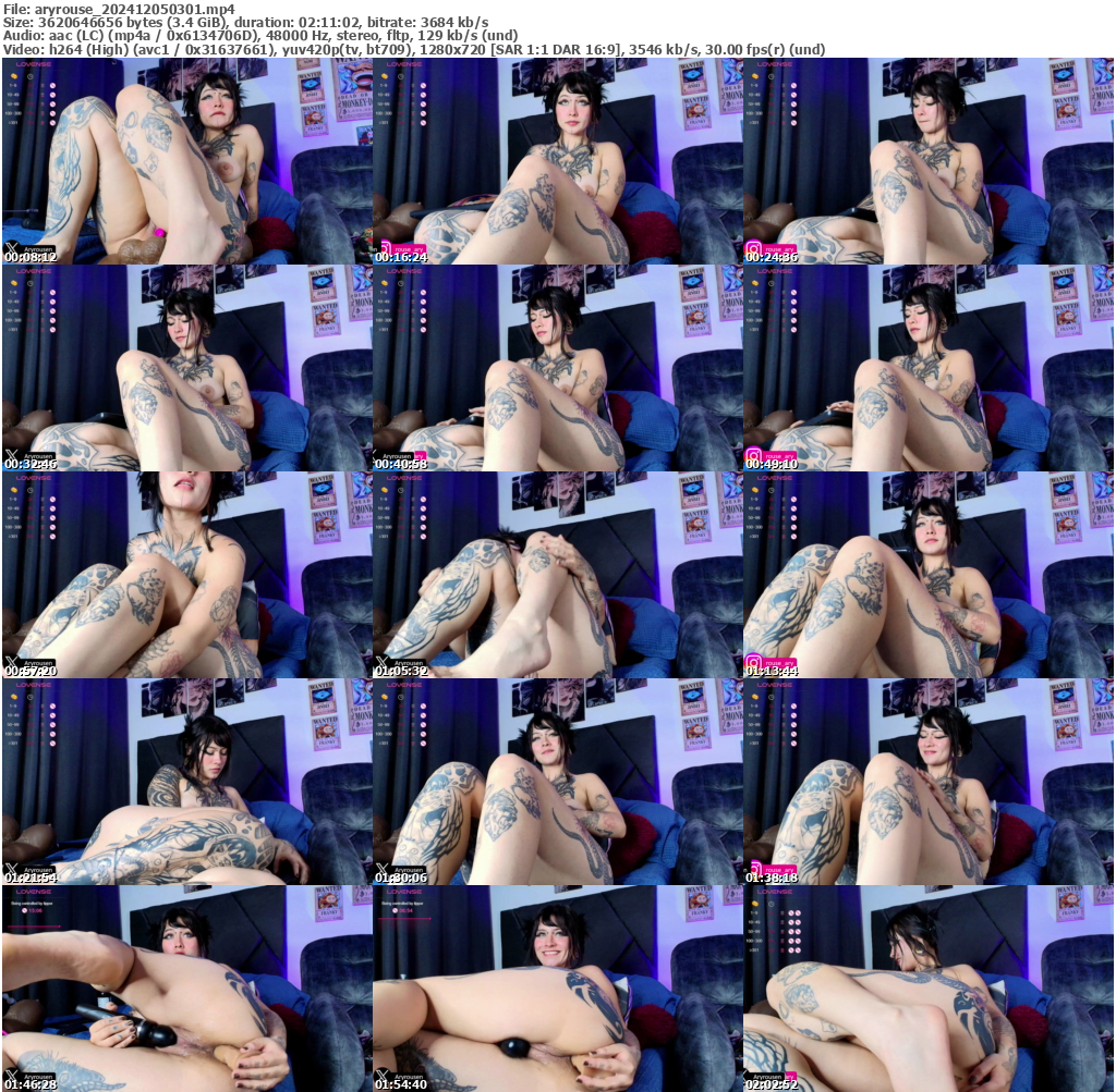 Preview thumb from aryrouse on 2024-12-05 @ bongacams