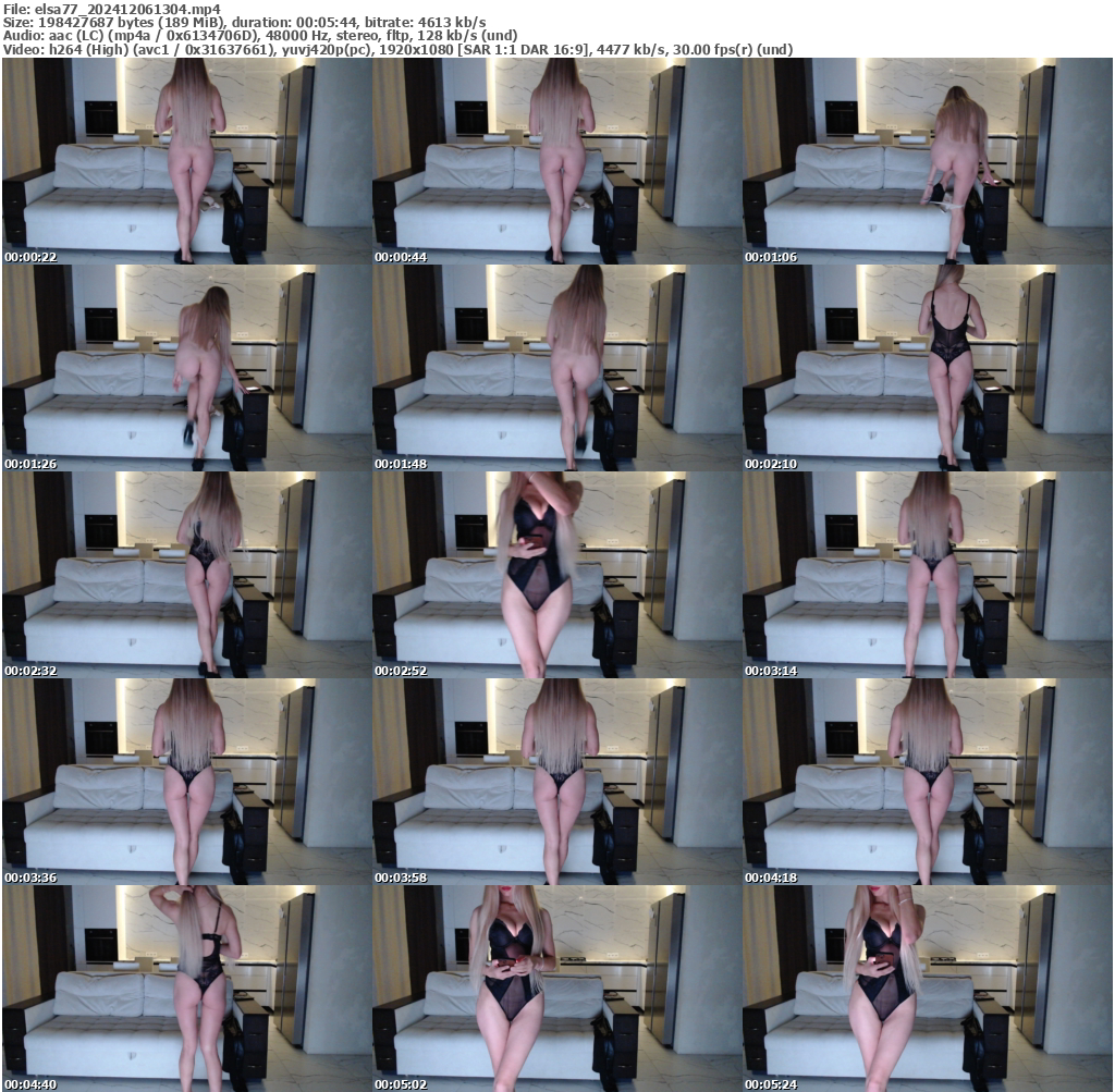 Preview thumb from elsa77 on 2024-12-06 @ bongacams