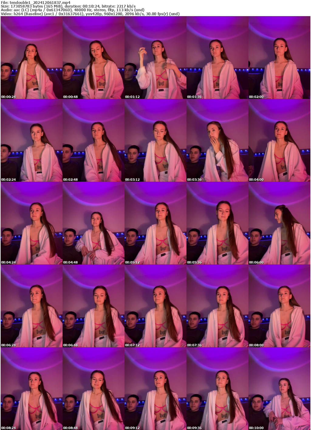 Preview thumb from tendouble1 on 2024-12-06 @ bongacams