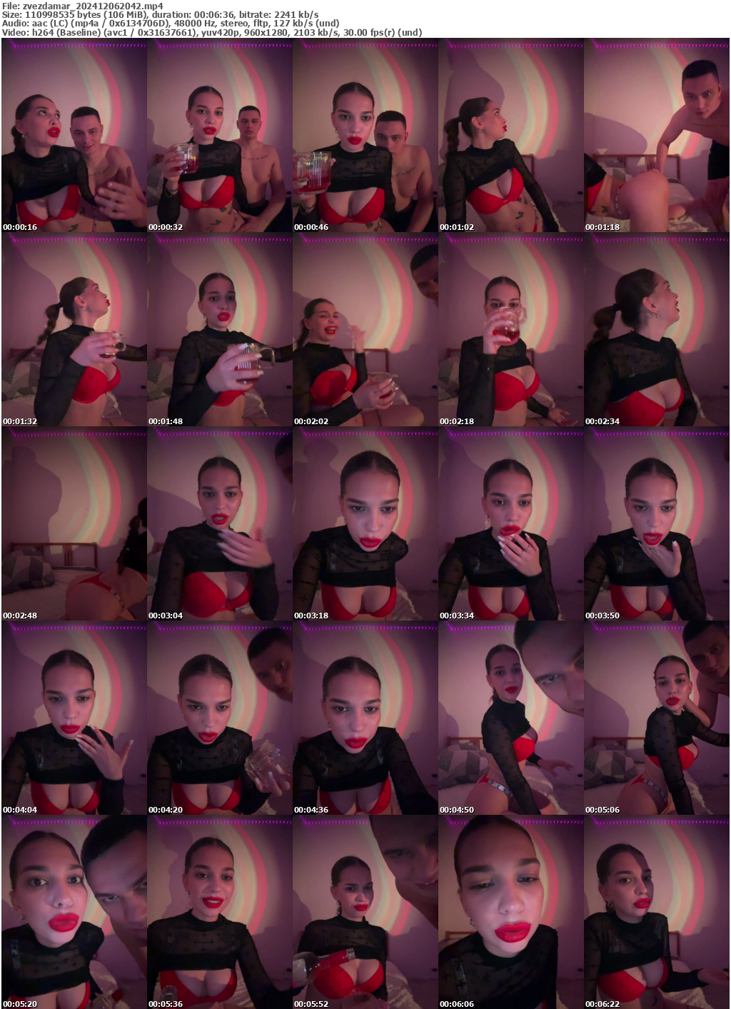 Preview thumb from zvezdamar on 2024-12-06 @ bongacams