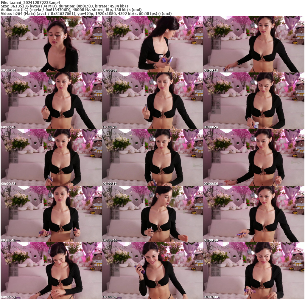 Preview thumb from taanni on 2024-12-07 @ bongacams